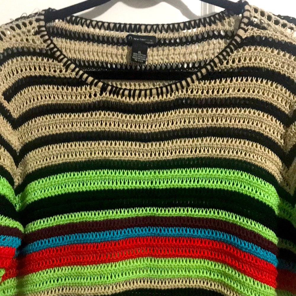 NEW DIRECTION WOMAN knit sweater oversized Tee Shirt style size XL
